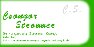 csongor strommer business card